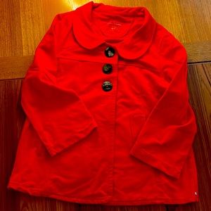 Neon Buddha tangerine peterman collar 3 button pocketed sweatshirt jacket large